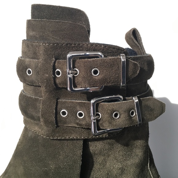 Balenciaga women’s green suede combat boots 40 - Picture 7 of 8